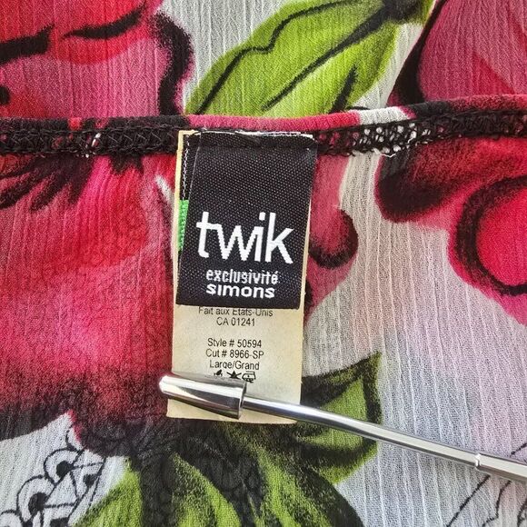 Twik Simons Mini Tube Dress Youth Size Large Vintage Y2K 90s Strapless USA Made - Picture 7 of 8